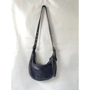Frye Belle Bohemian Hobo Crossbody Purse, Navy Blue